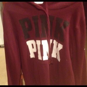 VS PINK Marroon Hoodie size large